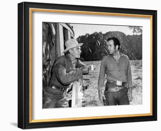 Ride Lonesome, Randolph Scott, Pernell Roberts, 1959-null-Framed Photo