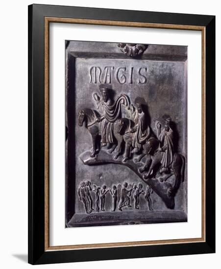 Ride of Magi with Original Sin, Bronze Panels from St Ranieri's Door-Bonanno Pisano-Framed Giclee Print