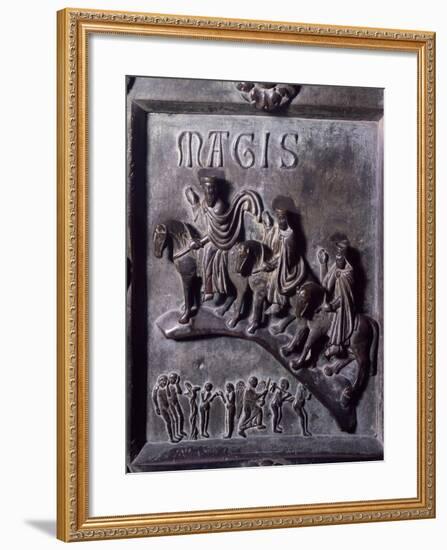 Ride of Magi with Original Sin, Bronze Panels from St Ranieri's Door-Bonanno Pisano-Framed Giclee Print