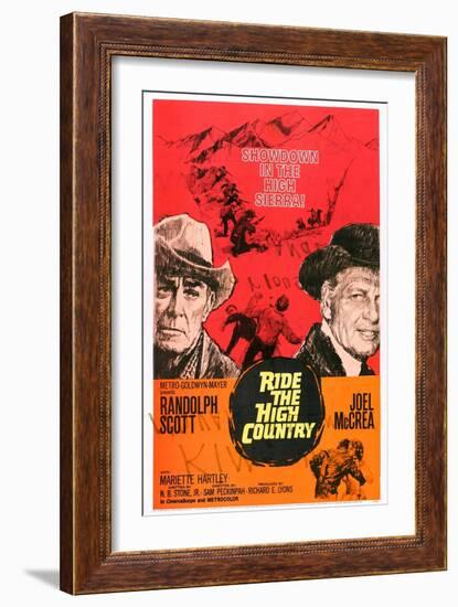 Ride the High Country, Randolph Scott, Joel Mccrea, Mariette Hartley, 1962-null-Framed Premium Giclee Print