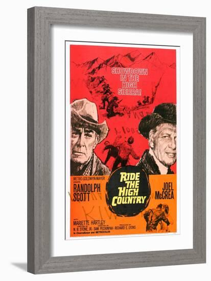 Ride the High Country, Randolph Scott, Joel Mccrea, Mariette Hartley, 1962-null-Framed Art Print