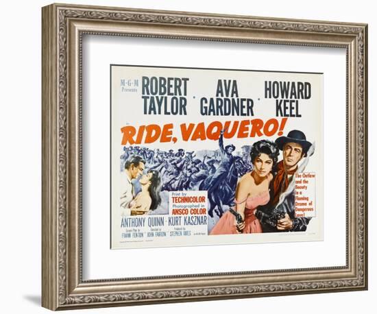 Ride, Vaquero!, 1953-null-Framed Art Print