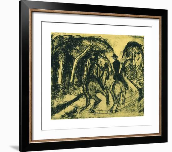 Rider in the Equestrian-Ernst Ludwig Kirchner-Framed Premium Giclee Print