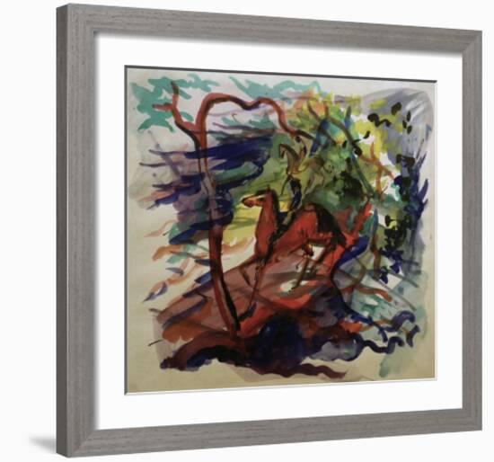 Rider in the Forest-Auguste Macke-Framed Giclee Print