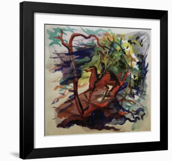 Rider in the Forest-Auguste Macke-Framed Giclee Print