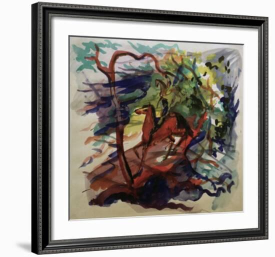 Rider in the Forest-Auguste Macke-Framed Giclee Print