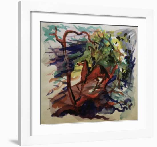 Rider in the Forest-Auguste Macke-Framed Giclee Print