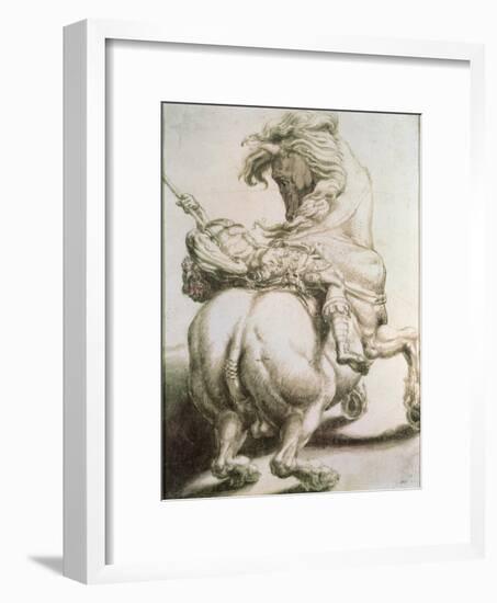 Rider Pierced by a Spear, 16th Century-Francesco Salviati-Framed Giclee Print