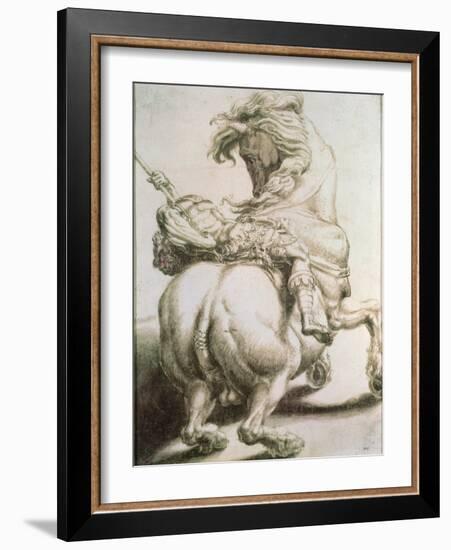 Rider Pierced by a Spear, 16th Century-Francesco Salviati-Framed Giclee Print