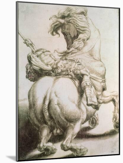 Rider Pierced by a Spear, 16th Century-Francesco Salviati-Mounted Giclee Print