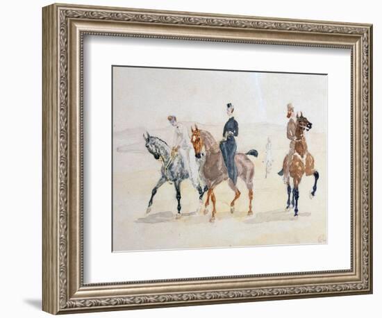 Riders, 1880S-Henri de Toulouse-Lautrec-Framed Giclee Print