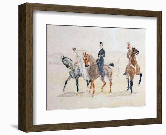 Riders, 1880S-Henri de Toulouse-Lautrec-Framed Giclee Print