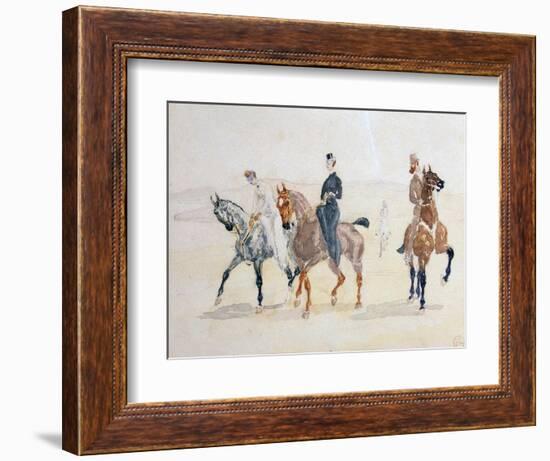 Riders, 1880S-Henri de Toulouse-Lautrec-Framed Giclee Print