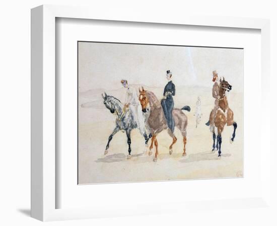 Riders, 1880S-Henri de Toulouse-Lautrec-Framed Giclee Print