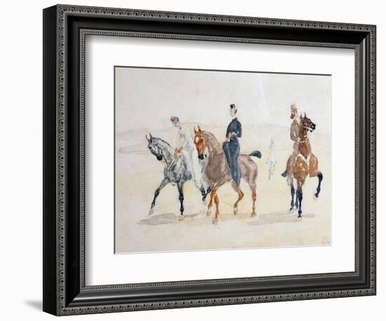 Riders, 1880S-Henri de Toulouse-Lautrec-Framed Giclee Print