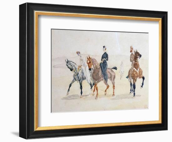 Riders, 1880S-Henri de Toulouse-Lautrec-Framed Giclee Print