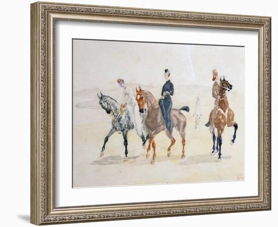 Riders, 1880S-Henri de Toulouse-Lautrec-Framed Giclee Print