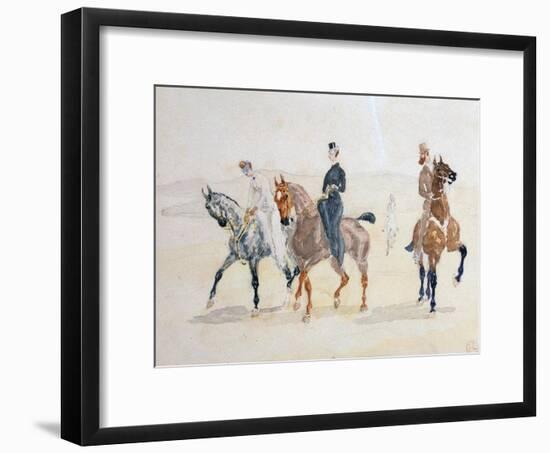 Riders, 1880S-Henri de Toulouse-Lautrec-Framed Giclee Print