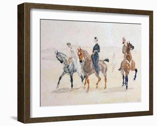 Riders, 1880S-Henri de Toulouse-Lautrec-Framed Giclee Print