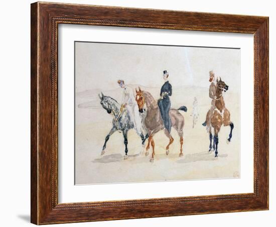 Riders, 1880S-Henri de Toulouse-Lautrec-Framed Giclee Print