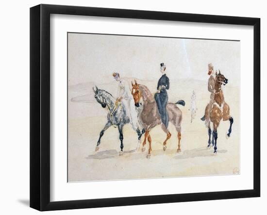 Riders, 1880S-Henri de Toulouse-Lautrec-Framed Giclee Print