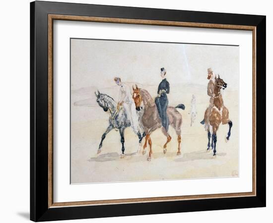 Riders, 1880S-Henri de Toulouse-Lautrec-Framed Giclee Print