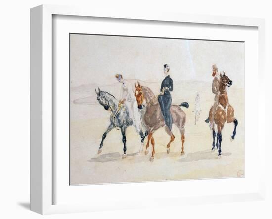 Riders, 1880S-Henri de Toulouse-Lautrec-Framed Giclee Print