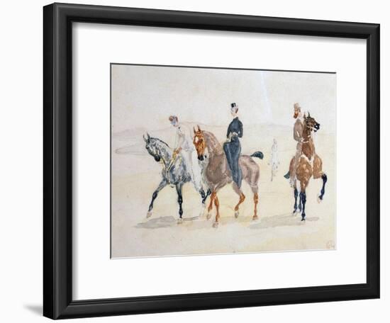 Riders, 1880S-Henri de Toulouse-Lautrec-Framed Giclee Print