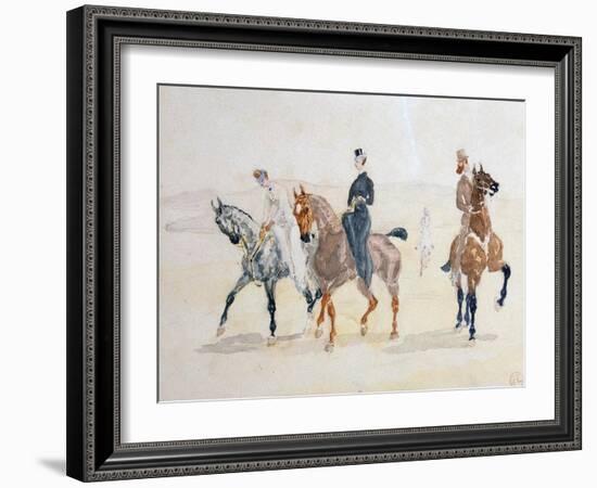 Riders, 1880S-Henri de Toulouse-Lautrec-Framed Giclee Print