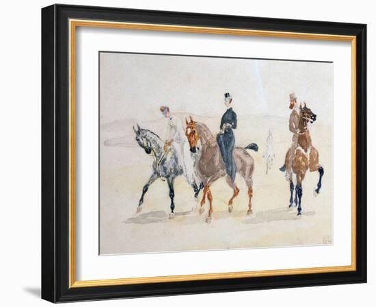 Riders, 1880S-Henri de Toulouse-Lautrec-Framed Giclee Print