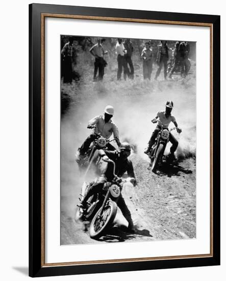 Riders Enjoying Motorcycle Racing-Loomis Dean-Framed Photographic Print