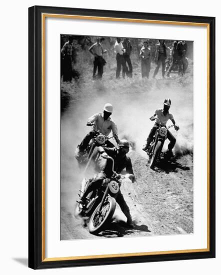 Riders Enjoying Motorcycle Racing-Loomis Dean-Framed Photographic Print