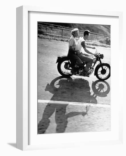 Riders Enjoying Motorcycle Riding Double-Loomis Dean-Framed Photographic Print