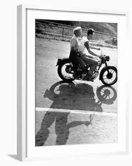 Riders Enjoying Motorcycle Riding Double-Loomis Dean-Framed Photographic Print