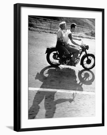 Riders Enjoying Motorcycle Riding Double-Loomis Dean-Framed Photographic Print