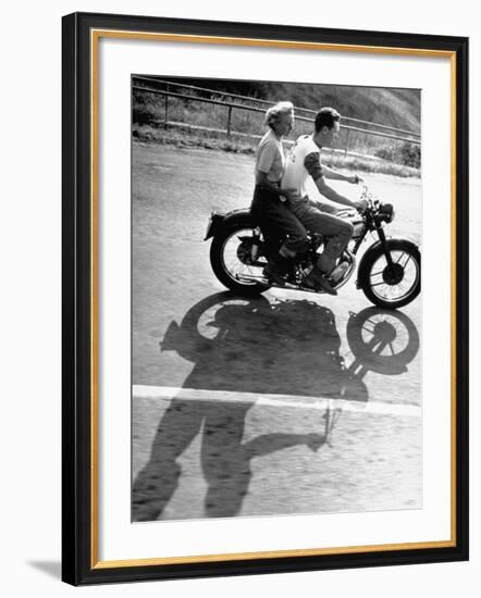 Riders Enjoying Motorcycle Riding Double-Loomis Dean-Framed Photographic Print