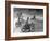 Riders Enjoying Motorcycle Riding, with One Taking a Spill-Loomis Dean-Framed Photographic Print