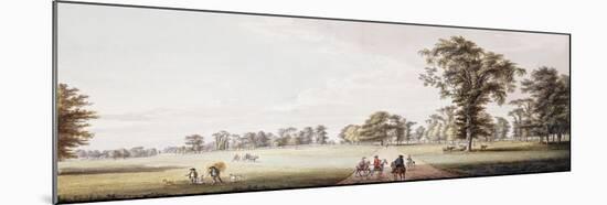Riders in an Avenue in the Park at Luton, with Figures in a Phaeton and Rustics on the Left-Paul Sandby-Mounted Giclee Print