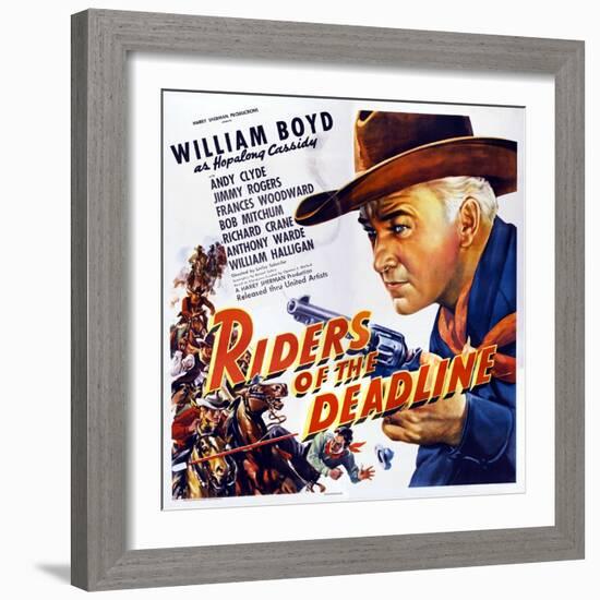 Riders of the Deadline, William Boyd, 1943-null-Framed Art Print