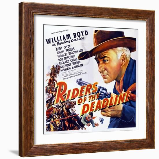 Riders of the Deadline, William Boyd, 1943-null-Framed Art Print