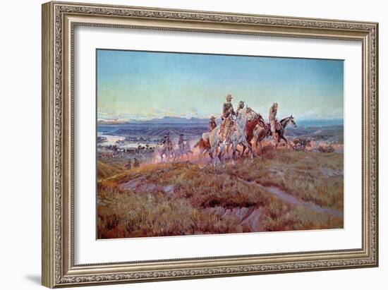 Riders of the Open Range-Charles Marion Russell-Framed Giclee Print