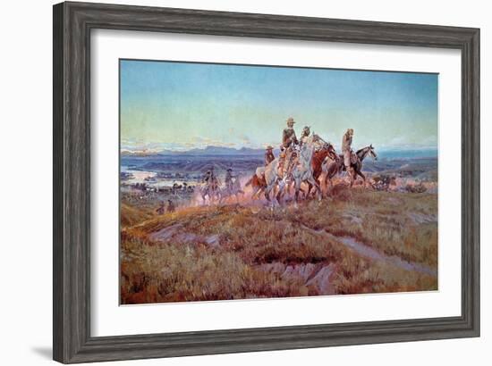 Riders of the Open Range-Charles Marion Russell-Framed Giclee Print