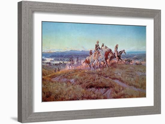 Riders of the Open Range-Charles Marion Russell-Framed Giclee Print