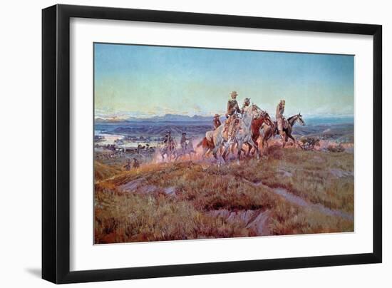 Riders of the Open Range-Charles Marion Russell-Framed Giclee Print