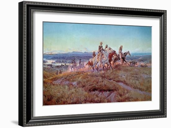 Riders of the Open Range-Charles Marion Russell-Framed Giclee Print