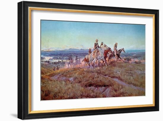 Riders of the Open Range-Charles Marion Russell-Framed Giclee Print