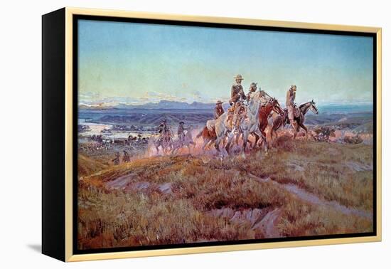 Riders of the Open Range-Charles Marion Russell-Framed Premier Image Canvas