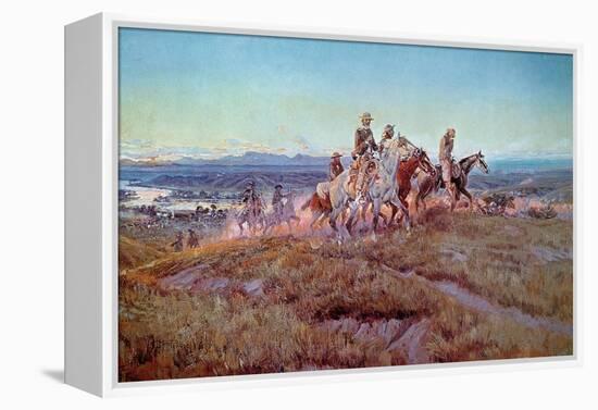 Riders of the Open Range-Charles Marion Russell-Framed Premier Image Canvas