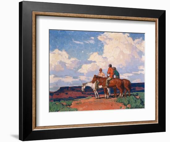 Riders on Horseback (Oil on Canvas)-Edgar Alwin Payne-Framed Giclee Print