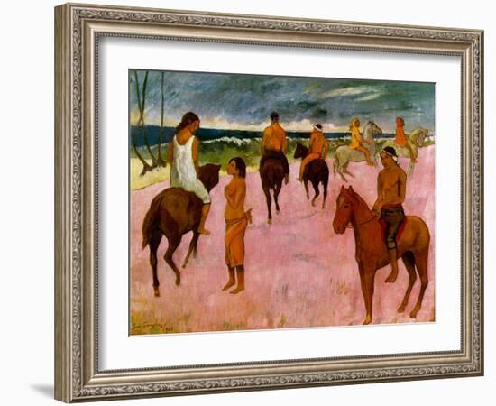 Riders on the Beach, 1902-Paul Gauguin-Framed Giclee Print